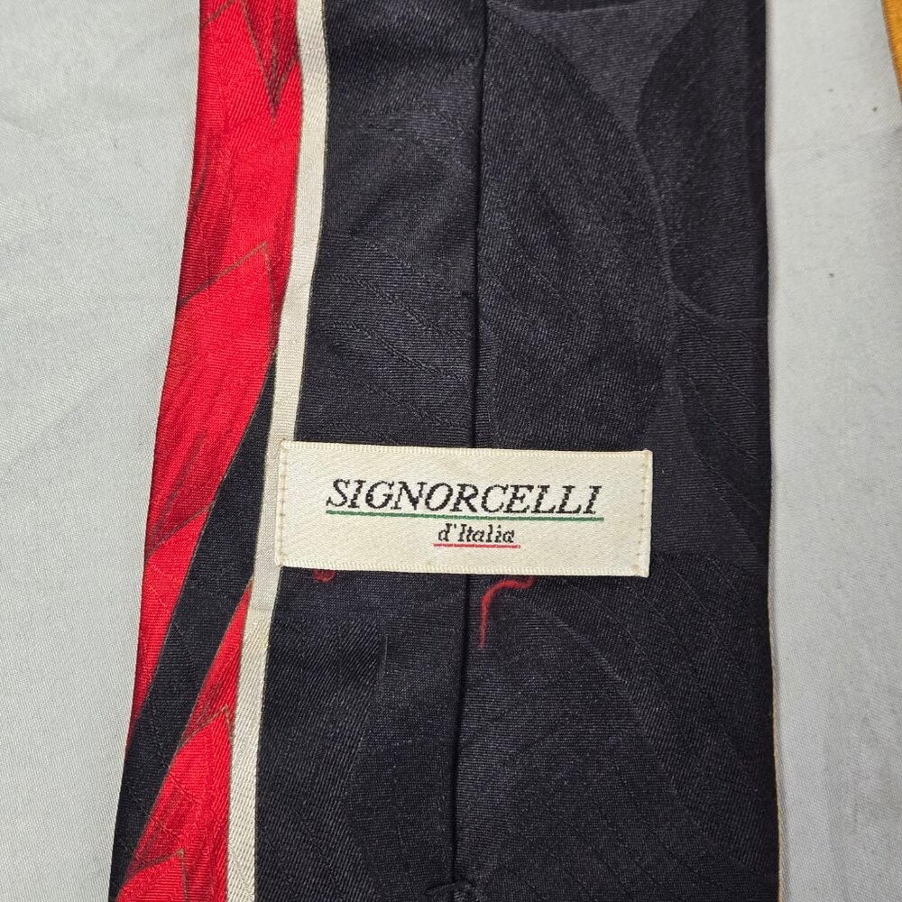 Signorcelli d'italia Silk tie Multicolor beautiful design pre-owned great shape - Picture 3 of 4